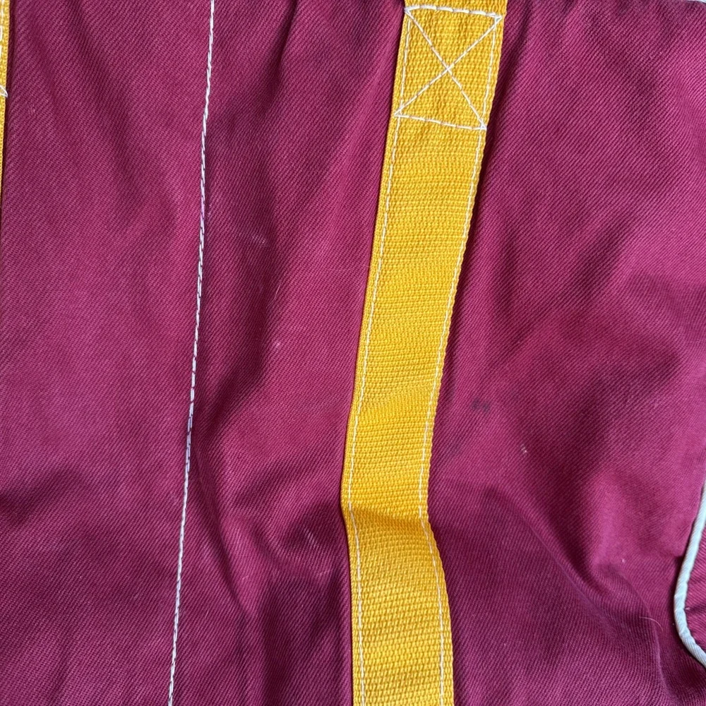 Vintage Man-O-War Cay Norman Albury Sail Makers Tote/Duffle Bag Red/Yellow
